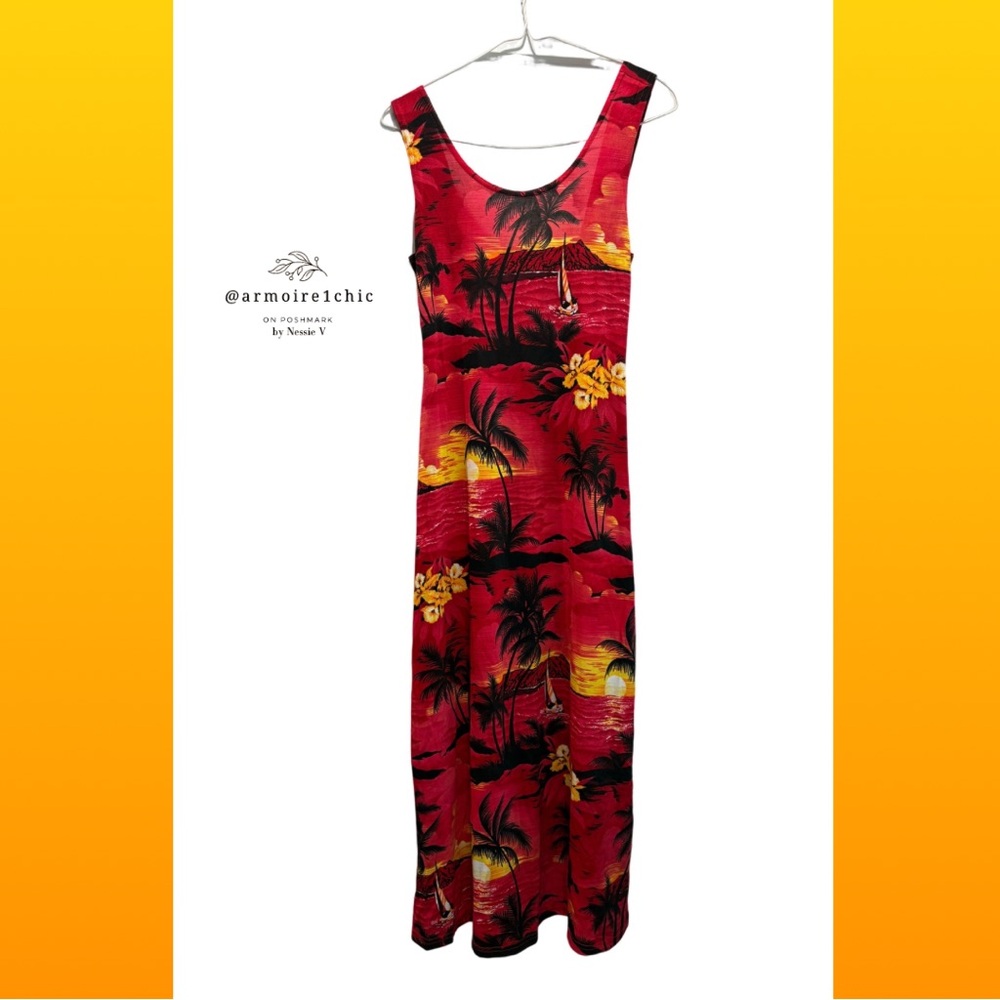 HAWAIIAN MAXI DRESS | Exotic Tropical Vintage Floral Pattern | Women’s Size 4-6